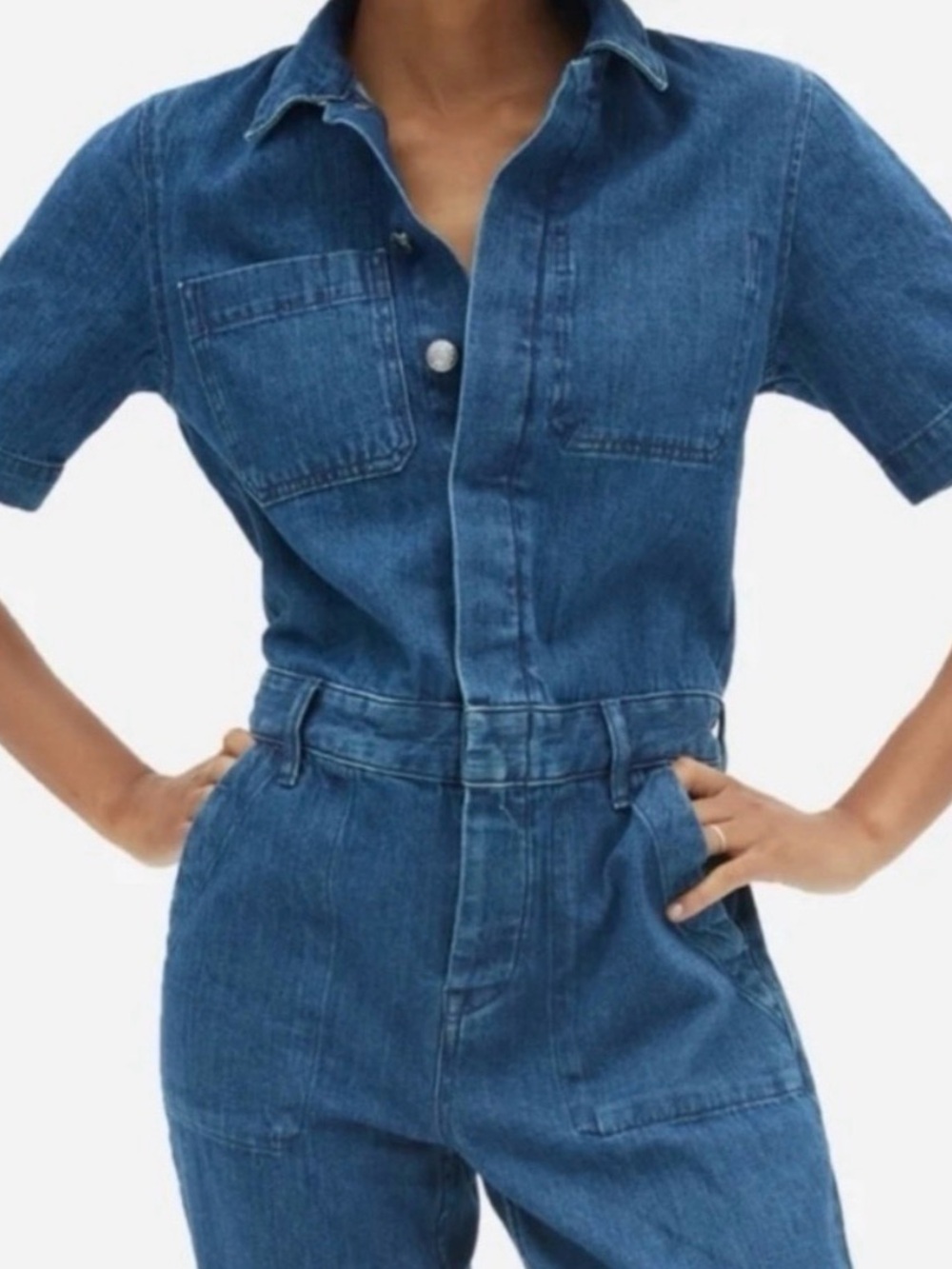 Everlane Denim Coverall Jumpsuit - Blue